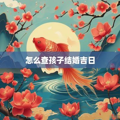 怎么查孩子结婚吉日