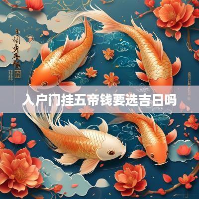 入户门挂五帝钱要选吉日吗