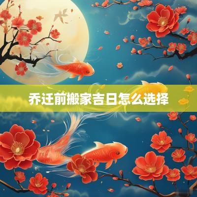 乔迁前搬家吉日怎么选择