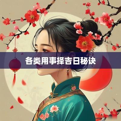 各类用事择吉日秘诀