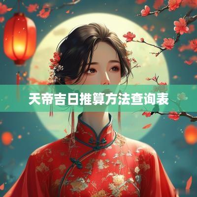 天帝吉日推算方法查询表