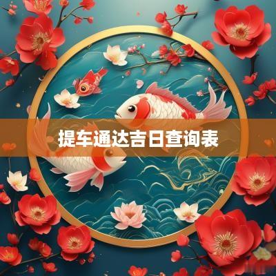 提车通达吉日查询表