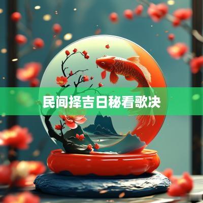 民间择吉日秘看歌决 民间择吉日秘看歌决