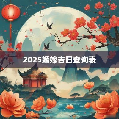 2025婚嫁吉日查询表