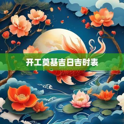 开工奠基吉日吉时表