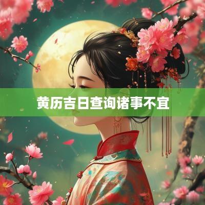 黄历吉日查询诸事不宜