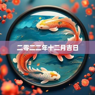 二零二二年十二月吉日