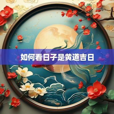 如何看日子是黄道吉日