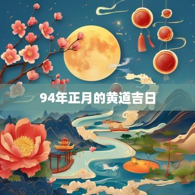 94年正月的黄道吉日