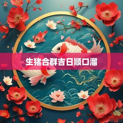 生猪合群吉日顺口溜