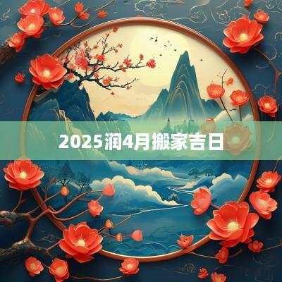2025润4月搬家吉日