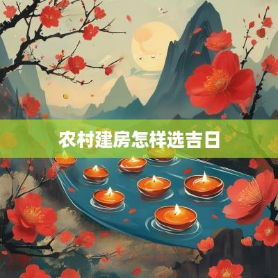 农村建房怎样选吉日