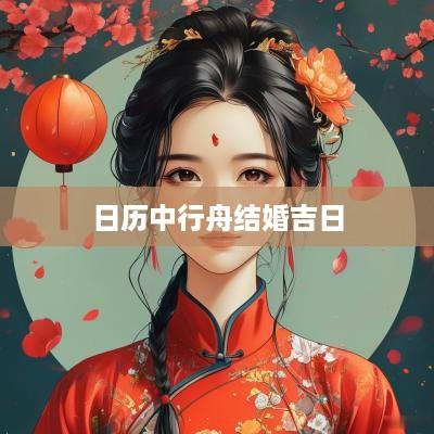 日历中行舟结婚吉日