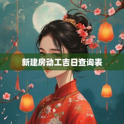 新建房动工吉日查询表