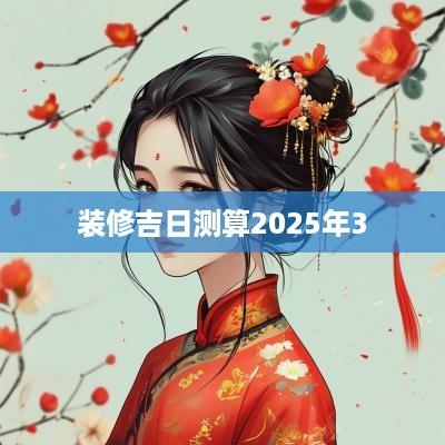 装修吉日测算2025年3