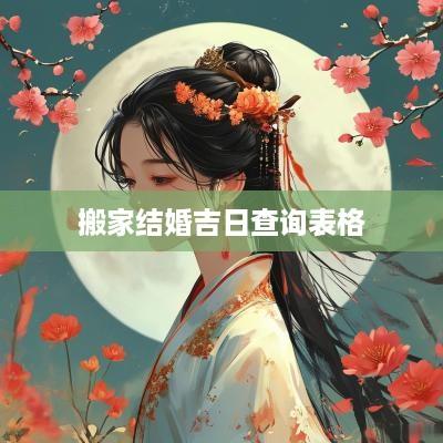 搬家结婚吉日查询表格