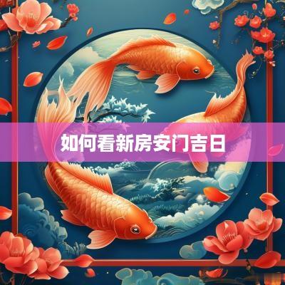 如何看新房安门吉日