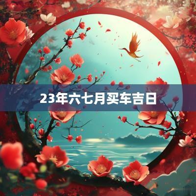 23年六七月买车吉日