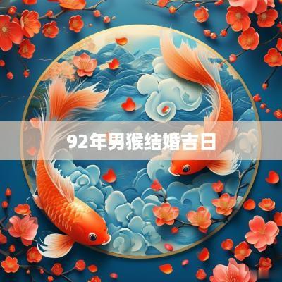 92年男猴结婚吉日