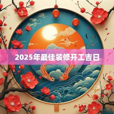 2025年最佳装修开工吉日
