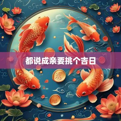 都说成亲要挑个吉日