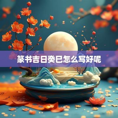 篆书吉日癸巳怎么写好呢