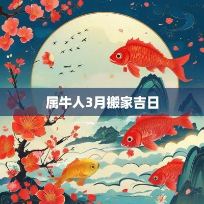 属牛人3月搬家吉日