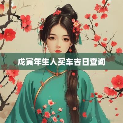 戊寅年生人买车吉日查询