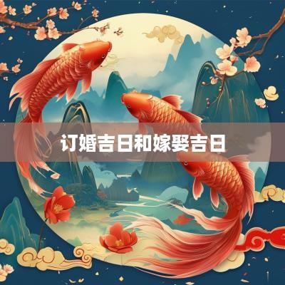 订婚吉日和嫁娶吉日