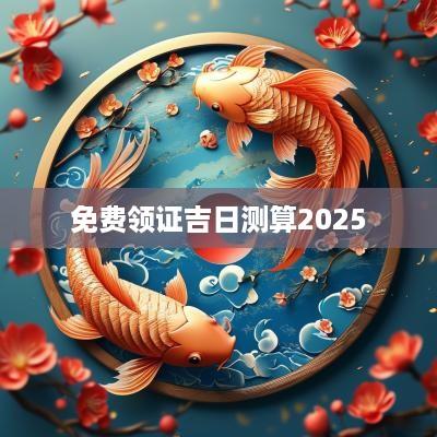免费领证吉日测算2025 免费领证吉日测算2025