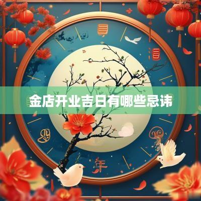 金店开业吉日有哪些忌讳