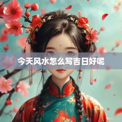 今天风水怎么写吉日好呢
