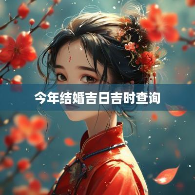 今年结婚吉日吉时查询