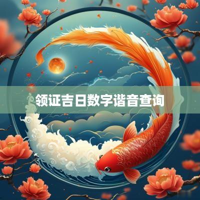 领证吉日数字谐音查询