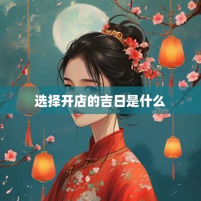 选择开店的吉日是什么