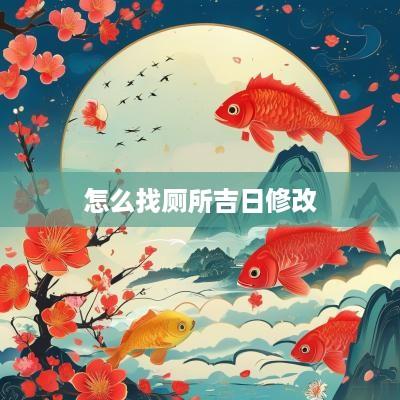 怎么找厕所吉日修改