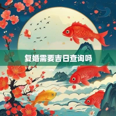 复婚需要吉日查询吗