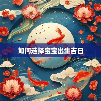 如何选择宝宝出生吉日