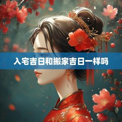 入宅吉日和搬家吉日一样吗