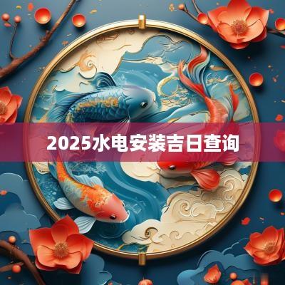 2025水电安装吉日查询