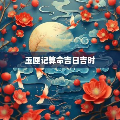 玉匣记算命吉日吉时