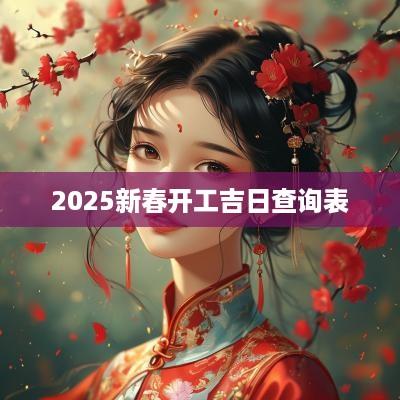 2025新春开工吉日查询表