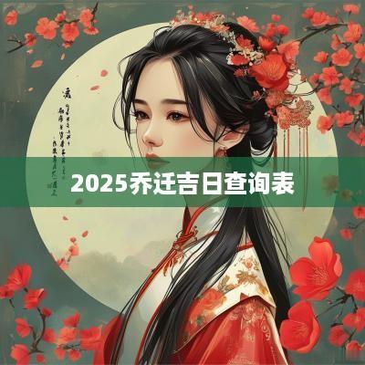 2025乔迁吉日查询表