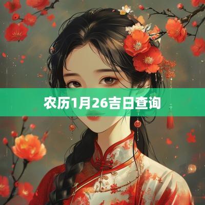 农历1月26吉日查询