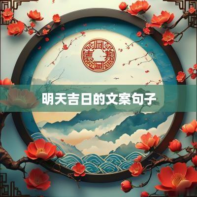 明天吉日的文案句子 明天吉日的文案句子