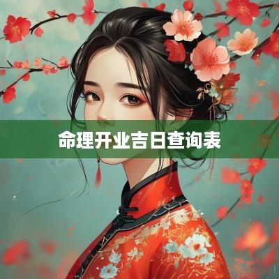 命理开业吉日查询表