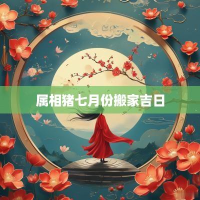 属相猪七月份搬家吉日