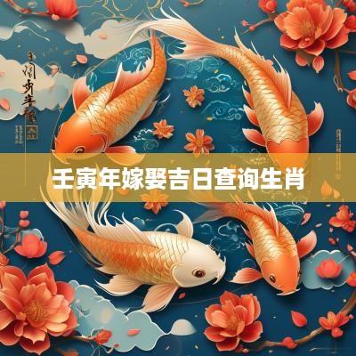 壬寅年嫁娶吉日查询生肖