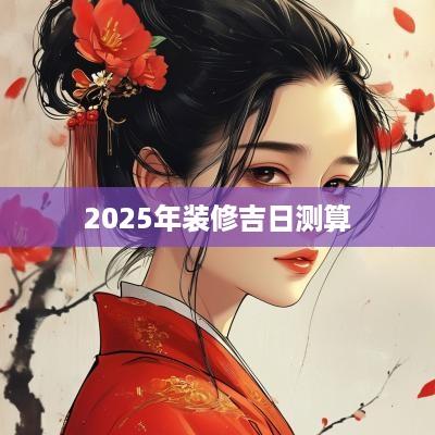 2025年装修吉日测算