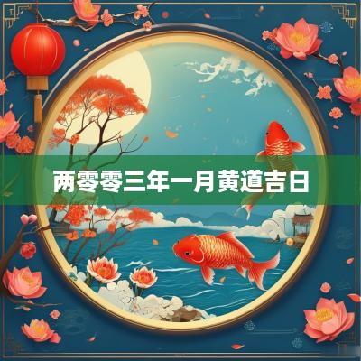 两零零三年一月黄道吉日
